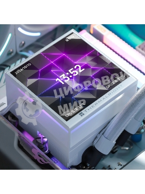 Водяное охлаждение для процессора Thermalright Hyper Vision 360 (360mm, LED, White, ARGB/Fans: 3x120mm, 69CFM, 27dBA, 2150RPM/Pump height 68mm, 6400RPM, Rad thickness 27mm/S: 1700, 1200, 1851, 115X, 2011, 2066, AM5, AM4)