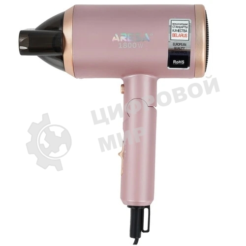 Фен ARESA AR-3222 розовый, 1800 Вт, компактный