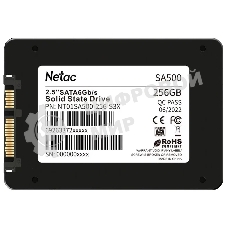 Накопитель SSD Netac SA500, 256Gb, SATA III, 2.5