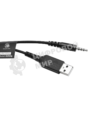 Гарнитура Bloody G260P чёрный, проводная, подсветка