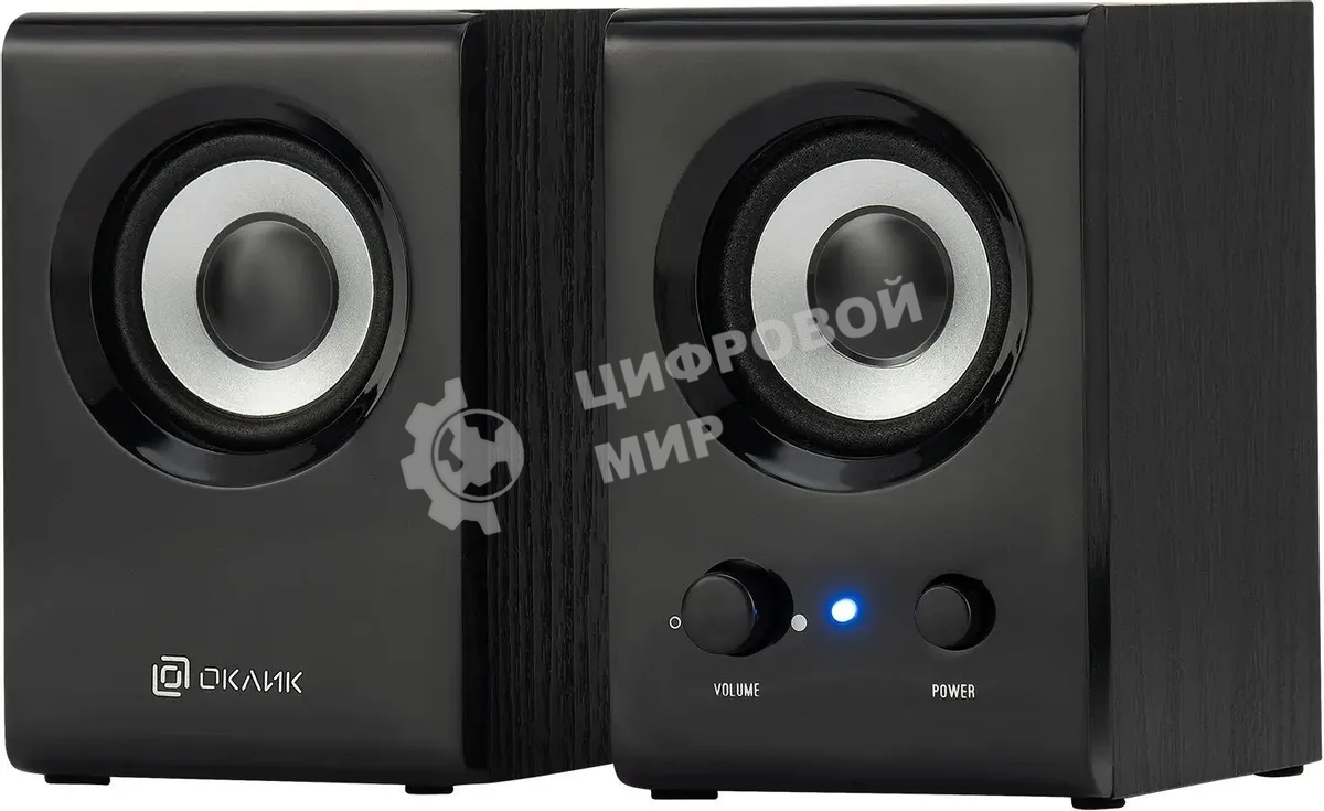 Акустическая система Oklick OK-160 2.0 черный 6Вт