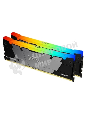 Оперативная память Kingston Fury Renegade, DDR4, 16Gb (2x8Gb), 3200MHz, CL16, DIMM, с радиаторами, RGB, черный