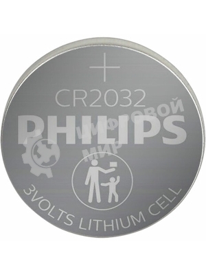 Элемент питания литиевый CR2032 (блист. 2шт) Philips Б0062716
