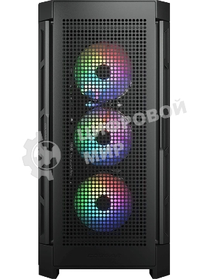 Компьютерный корпус Cougar Airface Pro RGb Black 4x120MM ARGb FAN, ARGb FAN HUB, БЕЗ БП, черный, E-ATX