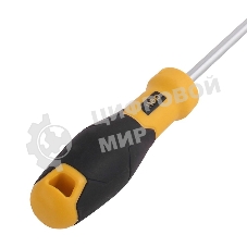 Отвертка шлицевая Deli DL6362001 6х200мм CR-V, Двухкомпонентная ручка. Хромированная