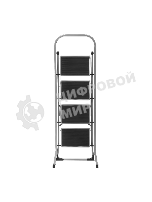 Стремянка стальная Сибртех, 4 широкие ступени 20х30 см с полимерным покрытием