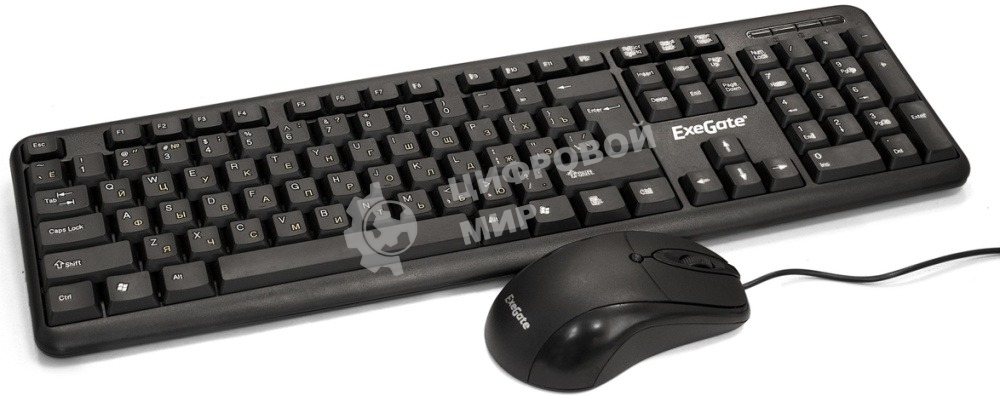 Комплект клавиатура+мышь ExeGate Professional Standard Combo MK120 проводной, USB, 1000 DPI, чёрный