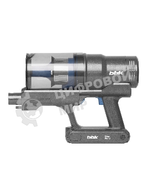 Пылесос вертикальный BBK BV3005 серый/синий, питание от аккумулятора, 160 Вт, уборка сухая, пылесборник 0.6 л