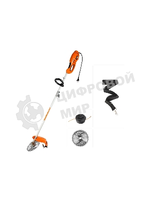 Электротриммер PATRIOT ET 1200 +нож 250304400 мощность 1100Вт, диам.диска 23см, леска 2.4мм, захват 46см