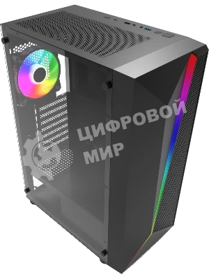 Компьютерный корпус Bloody BD-CC106F черный без БП ATX 4x120мм 1xUSB 2.0 1xUSB 3.0 audio bott PSU