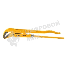 Трубный рычажный ключ №2 с изогнутыми губками Deli DL105255 420мм, раскрытие губок 0-55мм, сталь Cr-V