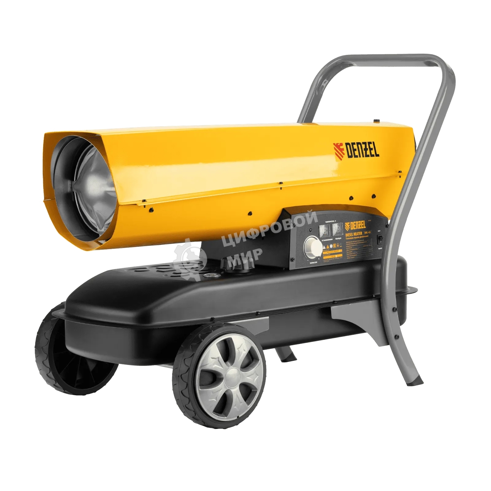 Дизельная тепловая пушка Denzel DHG-45i, 45 кВт, 1000 м3/ч, прямой нагрев, электронный термостат