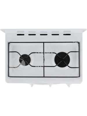 Плита газовая Flama CG 3202 W/B белый, конфорок 2 шт, духовка 30 л, 50 см x 85 см x 38 см