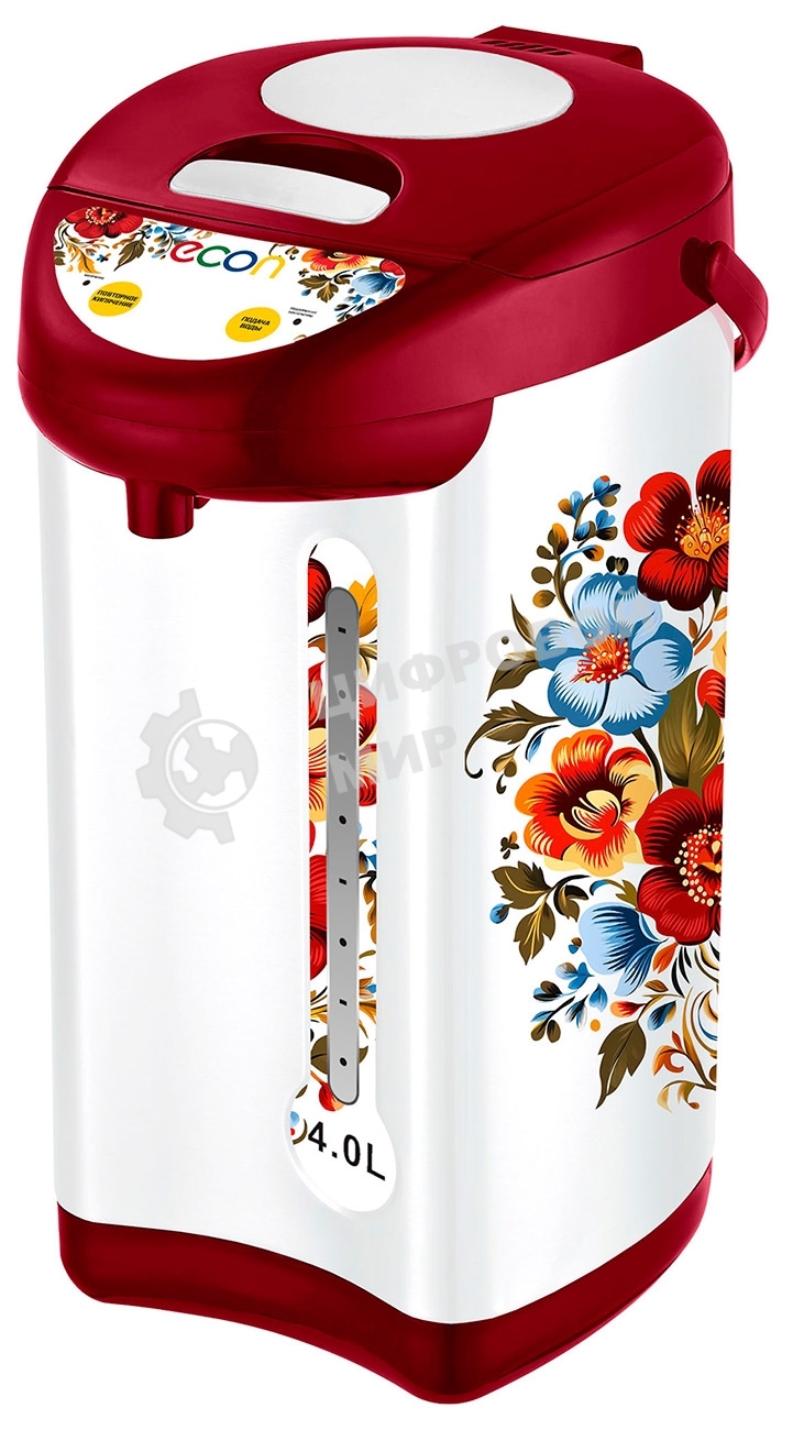 Термопот Econ ECO-405TP 4 л, 750 Вт, белый/красный