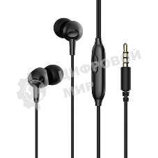 Проводные наушники Havit Wired earphone черный, вкладыши, Jack 3.5 мм, встроенный микрофон
