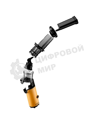 Соковыжималка BRAYER 1706BR-YE жёлтый, шнековая вертикальная, 130 Вт, 600 мл, электронное, реверс