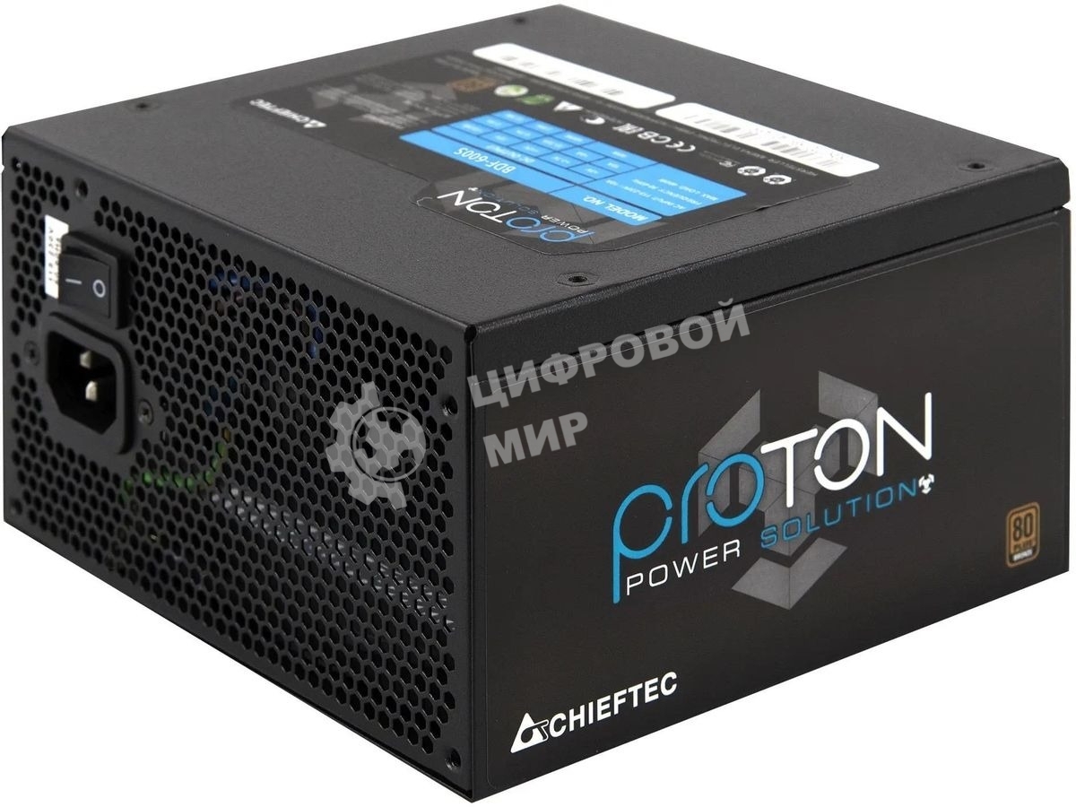 Блок питания Chieftec BDF-600S, 600Вт, 80 PLUS Bronze, 120мм, черный