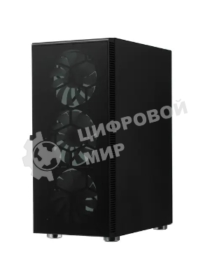 Компьютерный корпус Montech X3 GLASS, без БП, ATX 6x120мм 2xUSB 3.0 1xUSB3.1 audio bott PSU, черный