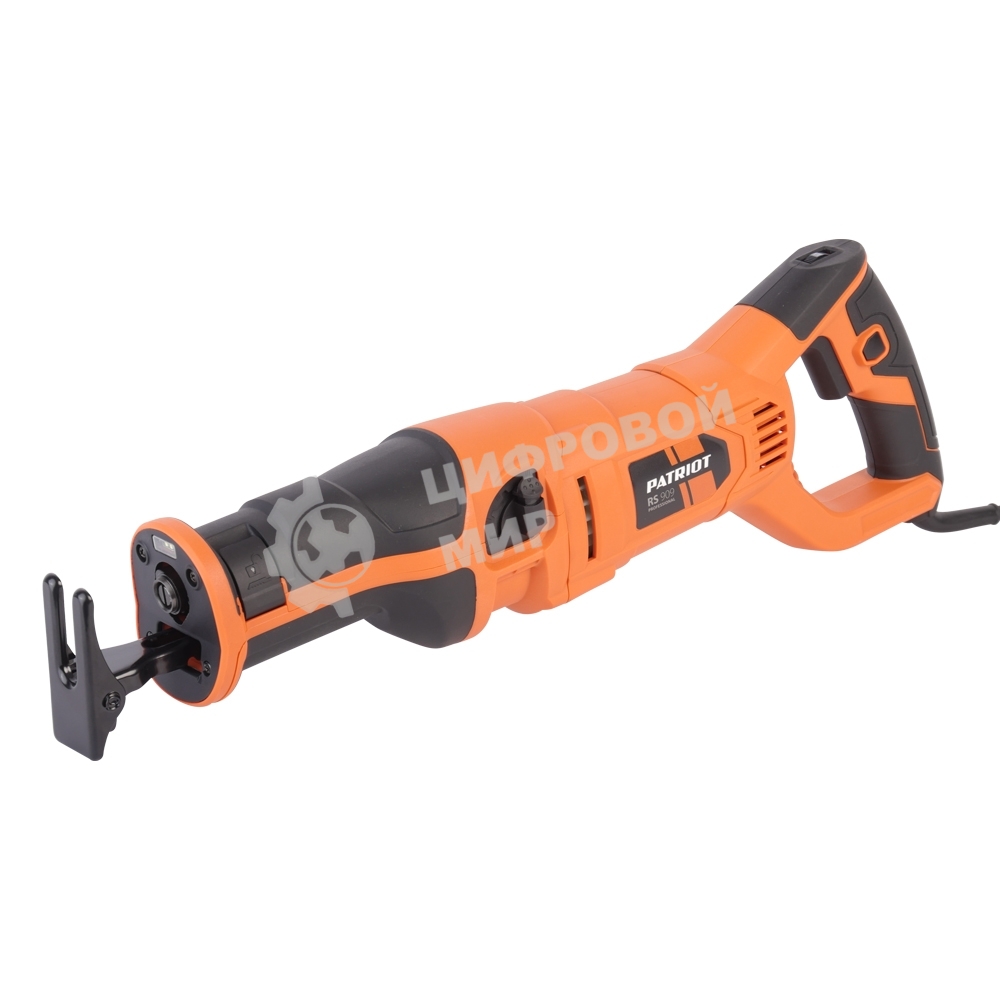 Пила сабельная сетевая PATRIOT RS 909. 1200Вт., Маятниковый ход! 1000-2800об/мин., (дерево/алюминий/металл): 210/20/10мм