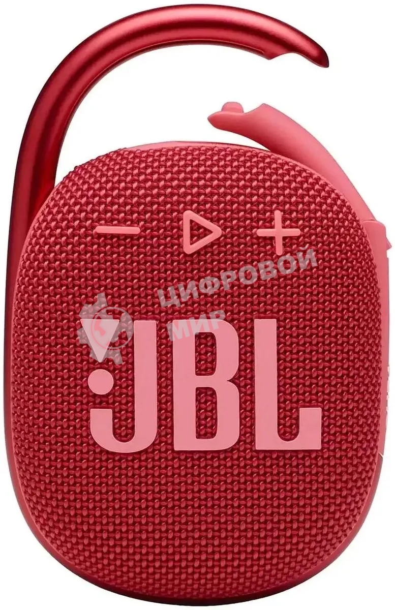 Колонка портативная JBL Clip 4 красный 5W 1.0 BT 15м 500mAh (JBLCLIP4REDAM)