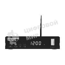Приставка для цифрового ТВ SoundMax SM-DVBT284 черный, DVB-T2, DVB-T, DVB-C, HDMI, USB 2.0 х2