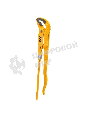 Трубный рычажный ключ №2 с изогнутыми губками Deli DL105255 420мм, раскрытие губок 0-55мм, сталь Cr-V