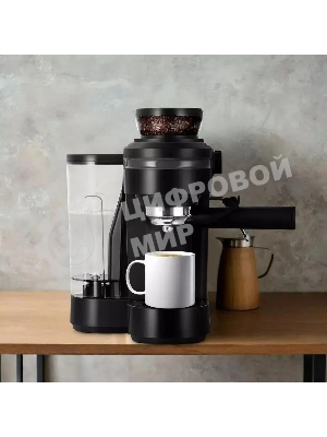 Кофеварка рожковая Kitfort КТ-7375 черный, исп. кофе - зерновой/молотый, 0.75 л, 1150 Вт, 15 бар