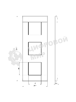 Рамка DKC Avanti 4412906 3 поста (6 мод.) 