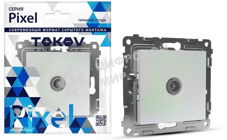 Коннектор TV TOKOV ELECTRIC СП Pixel механизм перламутр.
