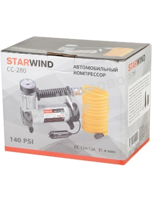 Автомобильный компрессор Starwind CC-280 35л/мин шланг 3м