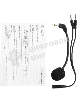 Гарнитура Bloody G535P чёрный/серебристый, проводная, подсветка