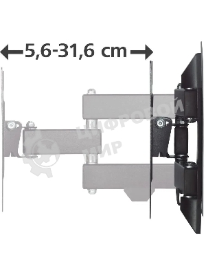 Кронштейн для телевизора Hama 00220822 черный 19