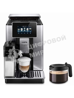 Кофемашина DeLonghi ECAM 610.75.MB металлик/черный, исп. кофе - зерновой/молотый, 2.2 л, 1450 Вт, 19 Бар