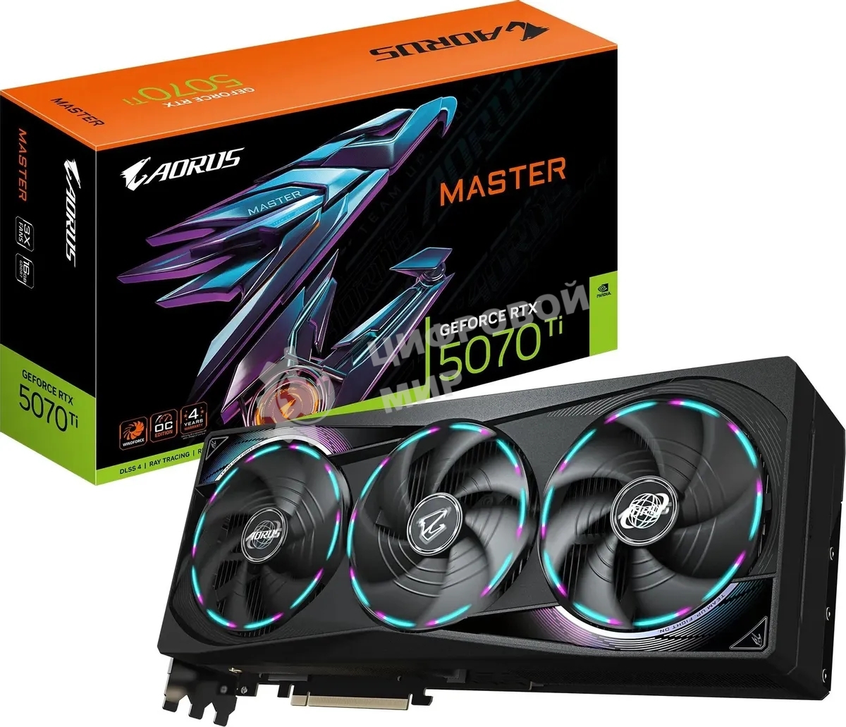 Видеокарта Gigabyte GV-N507TAORUS M-16GD 1.0 NV RTX 5070TI 16Gb 256bit GDDR7 2670/28000/HDMI