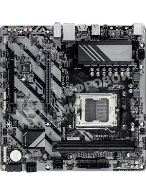 Материнская плата Gigabyte B840M D2H (V1.2), AM5, AMD B840, 2xDDR5, 4xSATA, 2xM.2, 1xPCIe 4.0 x16, 1xPCIe 3.0 x4, 1xHDMI, 1x2.5Gb LAN, 2xUSB-A 5Gbps, 8xUSB-A 2.0, 3x3.5 мм, 7.1, mATX