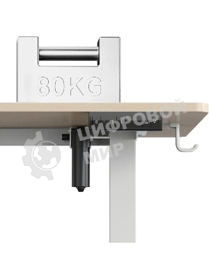 Стол компьютерный Cactus угловой подъемный столешница МДФ, белый дуб каркас белый 140x72x60 см (CS-EDXL-WWD)