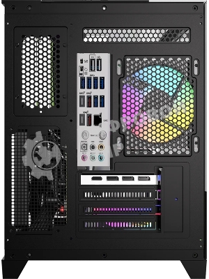 Компьютерный корпус AeroCool/Formula Crystal Z9ML Floe черный без БП mATX 4x120мм 2xUSB 3.0 audio bott PSU