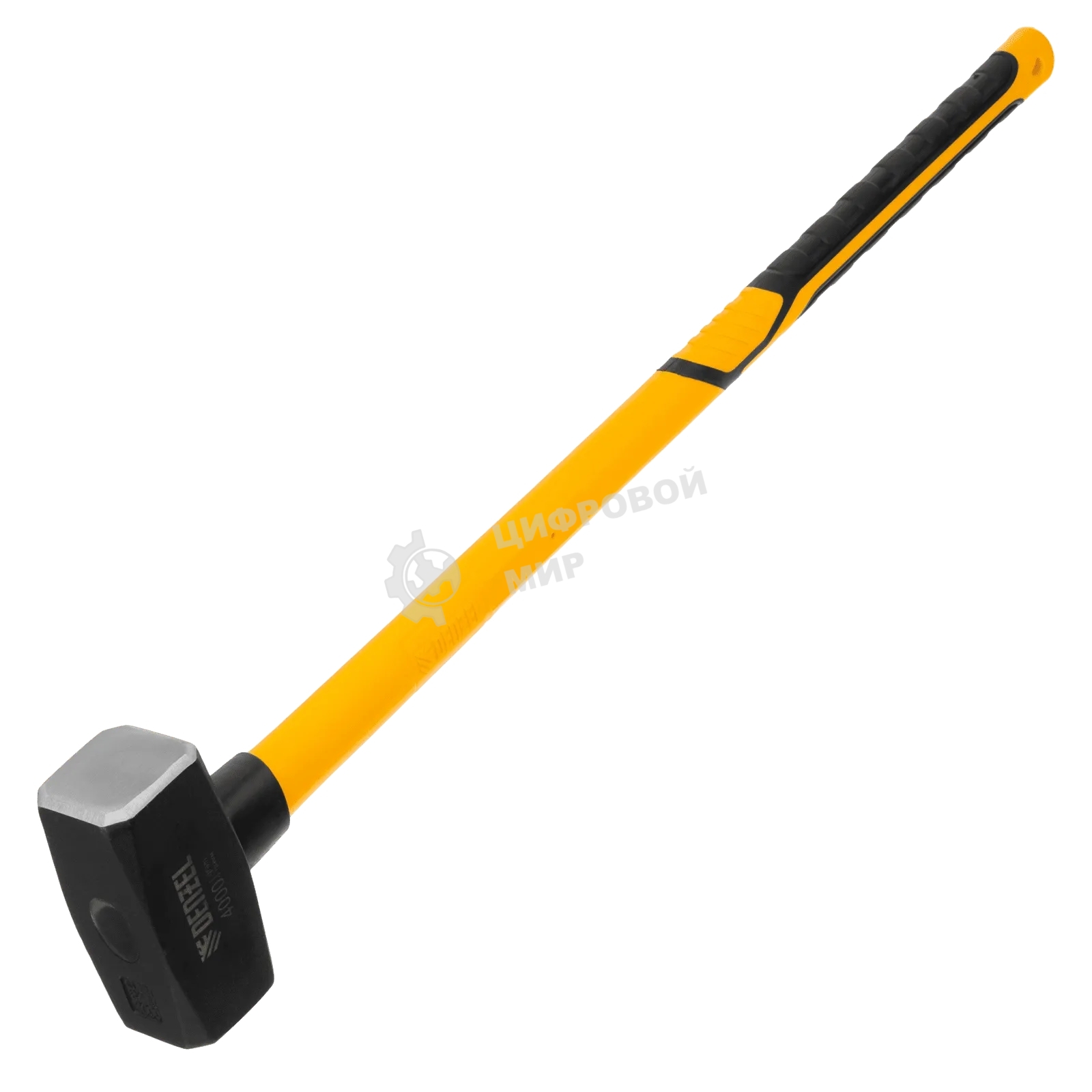 Кувалда Denzel 4000 г, кованая, фибергласовая рукоятка c TPR покрытием, 880 мм