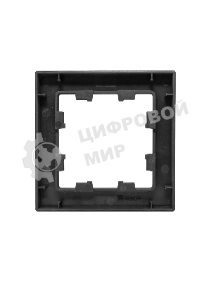 Рамка 1 - местная Эпика EKF UP1-FPB-01 черная, пластик