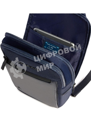 Рюкзак слинг мужской Piquadro Orion CA6625S136/BLU синий ткань/натур.кожа