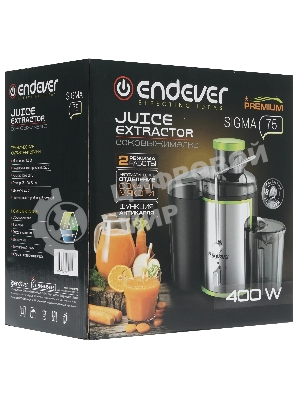 Соковыжималка Endever Sigma 75 серебристый, центробежная, 400 Вт, 450 мл, электронное