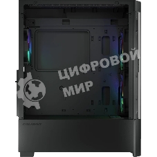 Компьютерный корпус Cougar Airface RGB Black, 2х140мм + 1x120мм ARGB Fan, ARGB Fan Hub, без БП, черный, ATX