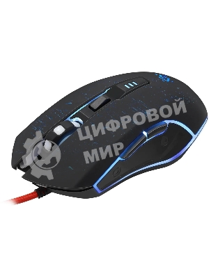 Мышь проводная Defender Draglen GM-907 черный, 7200 dpi, USB, кнопки - 6