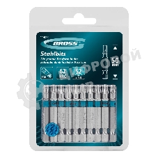Бита Torx 30х50 мм, сталь S2, шестигр., 10 шт. Gross
