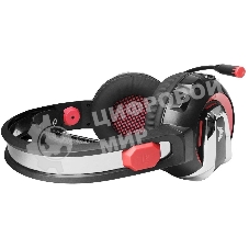 Гарнитура Crown CMGH-3000 чёрный/красный, проводная, подсветка