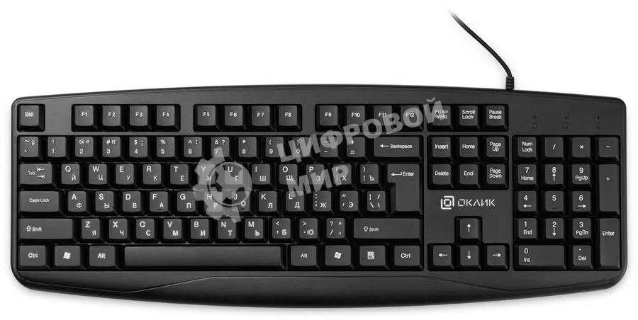 Клавиатура проводная Oklick 105M (1678092), USB, черный