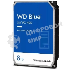 Жесткий диск WD SATA-III 8Tb WD80EAAZ Desktop Blue (5640rpm) 256Mb 3.5