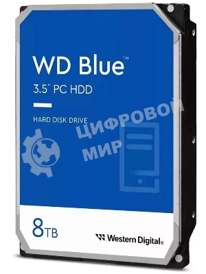 Жесткий диск WD SATA-III 8Tb WD80EAAZ Desktop Blue (5640rpm) 256Mb 3.5