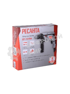 Дрель ударная Ресанта ДУ-13/580 580Вт патрон:кулачковый реверс