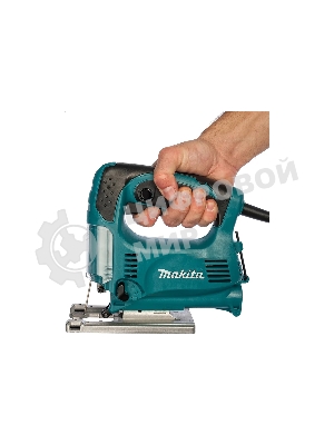 Лобзик электрический Makita 4329 Лобзик,в\рук, 450Вт,500-3100об\м,ход-18мм,рез-65мм,1.9кг,кор,маятн,Al подошва